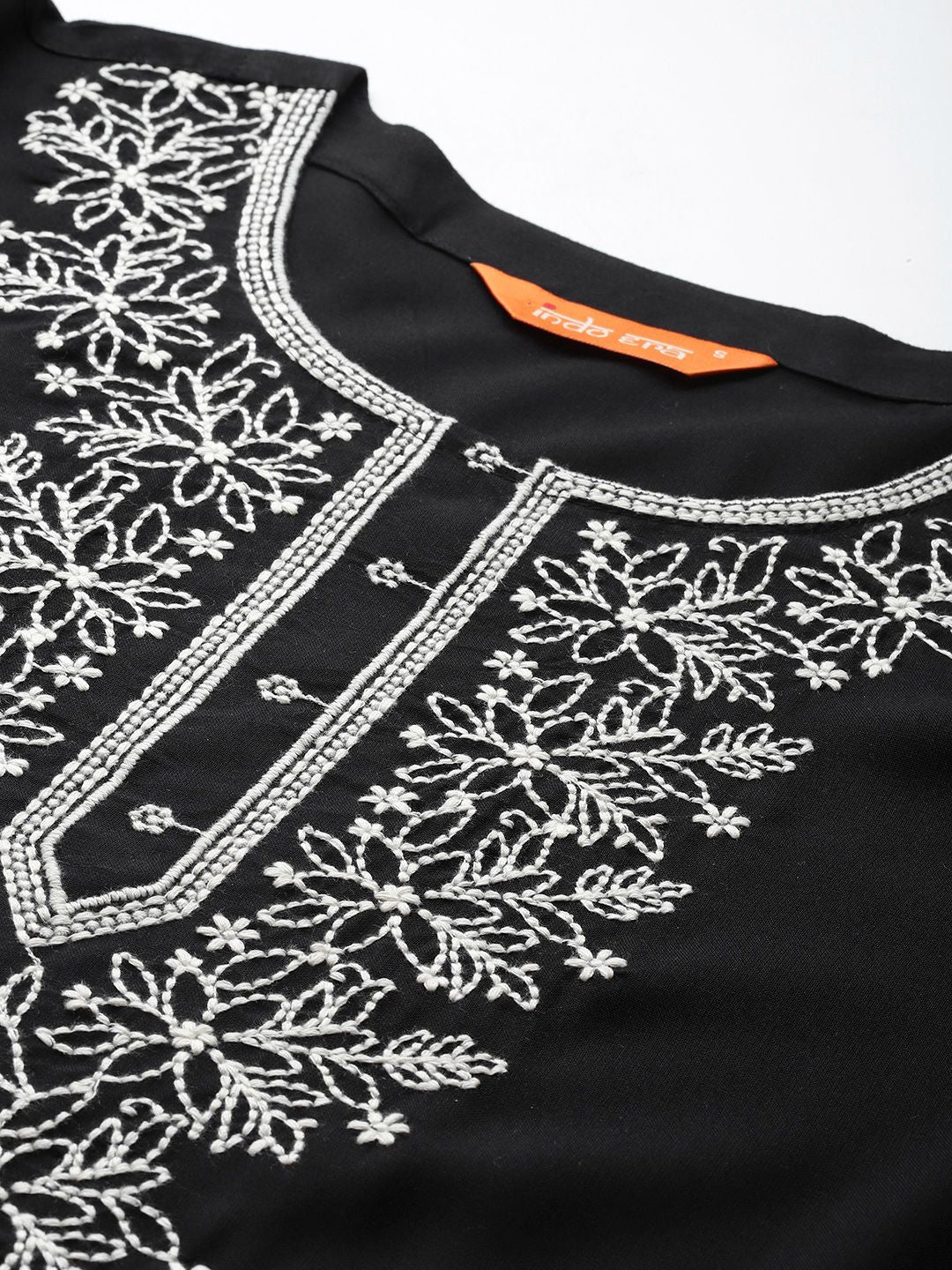 Indo Era Floral Embroidered Thread Work Kurta