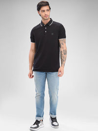 Spykar Men Slim Sesuai Rendah Beratur Rendah Look Heavy Fade Jeans Regangan