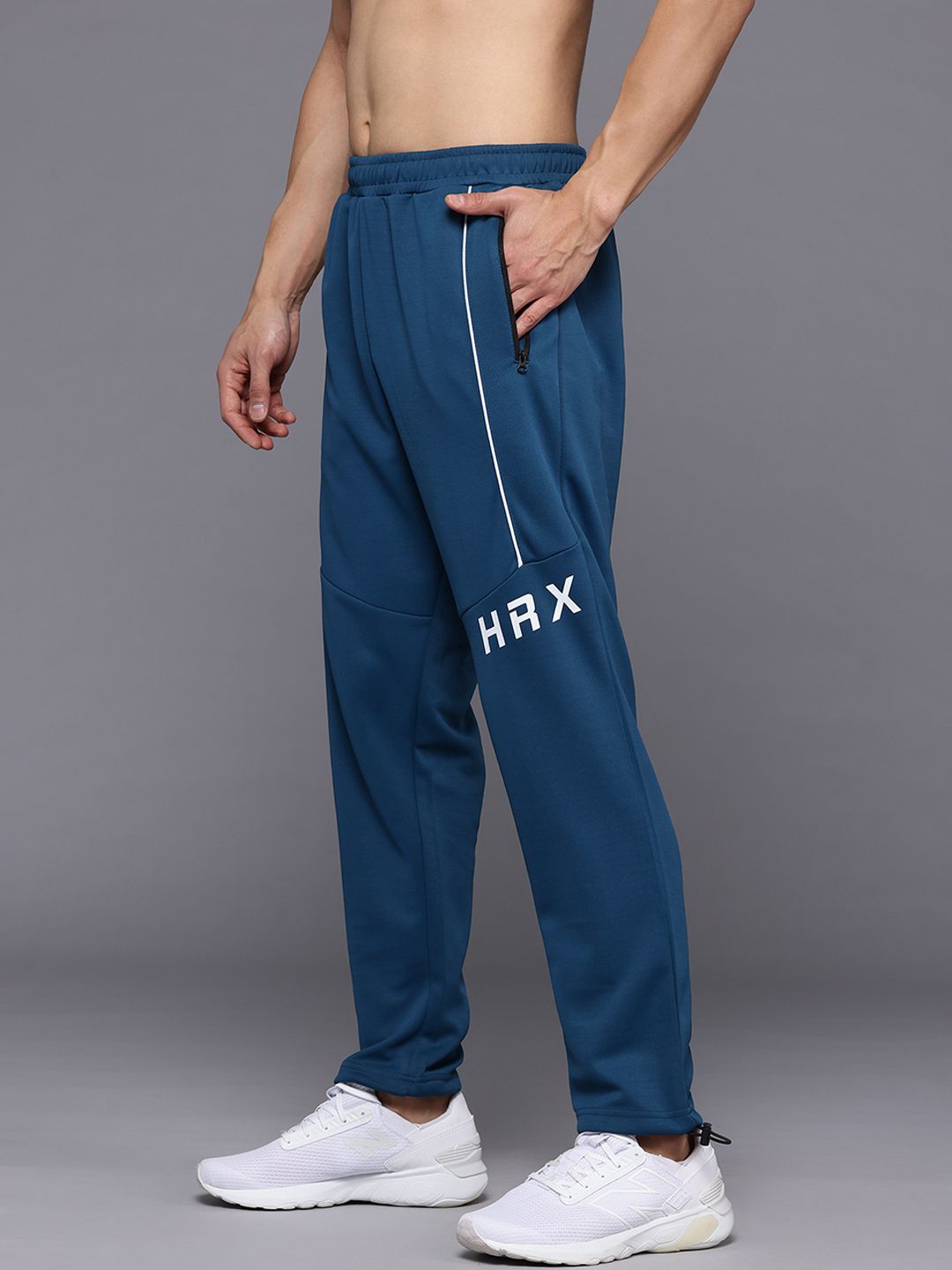 HRX by Hrithik Roshan Men Rapid-Dry Training Track Pants with Toggle-Hem