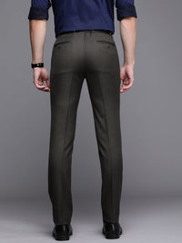 Raymond Men Textured Slim Fit Formal Trousers