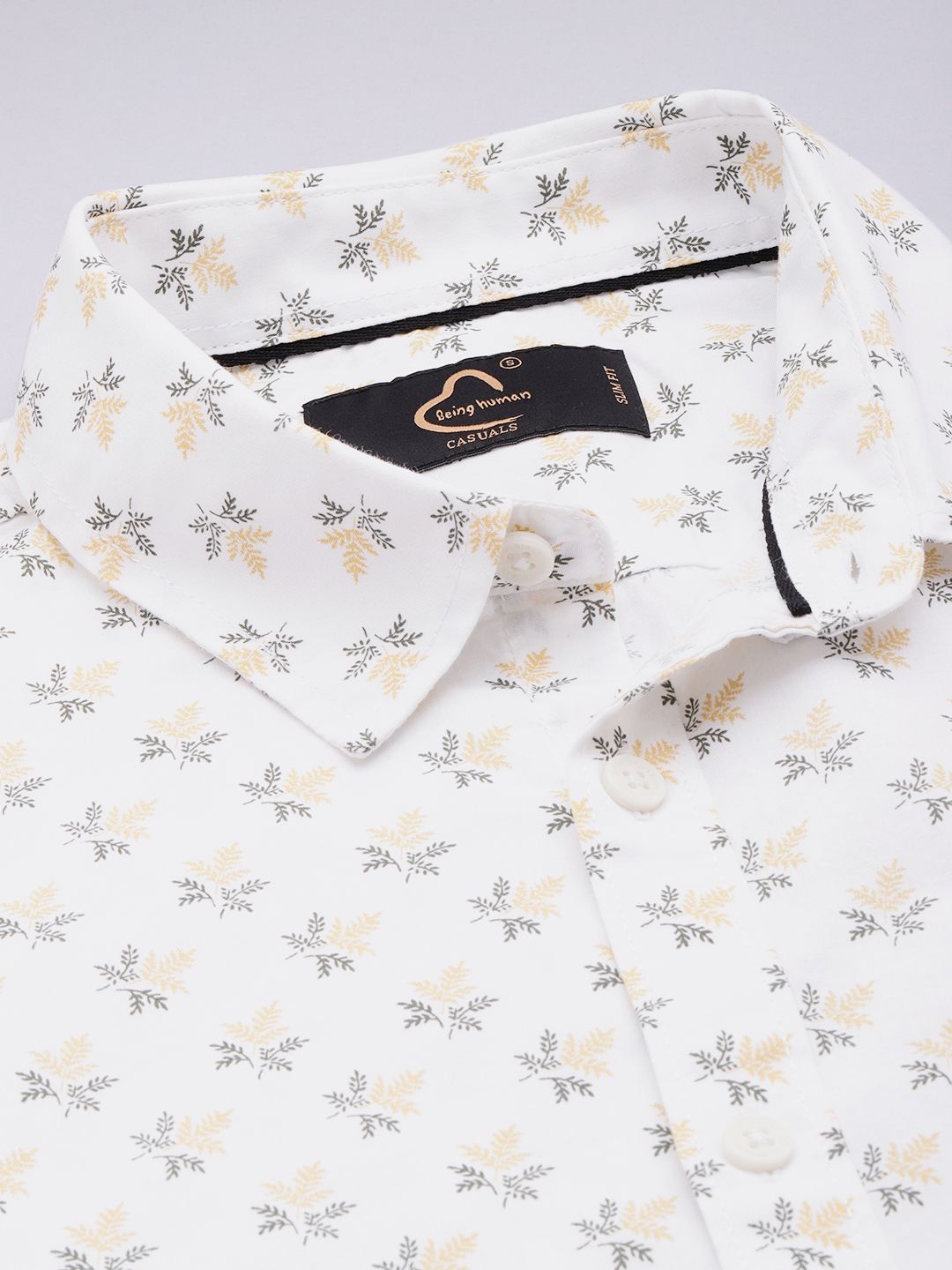 Being Human Pure Cotton Floral Printed Casual Shirt