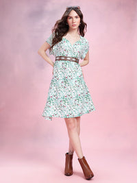 DressBerry Floral Print A-Line Dress