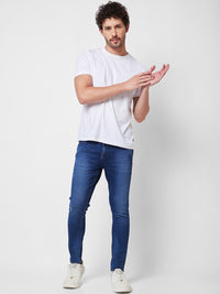 SPYKAR Men Tapered Fit Clean Look Light Fade Mid Rise Cotton Jeans