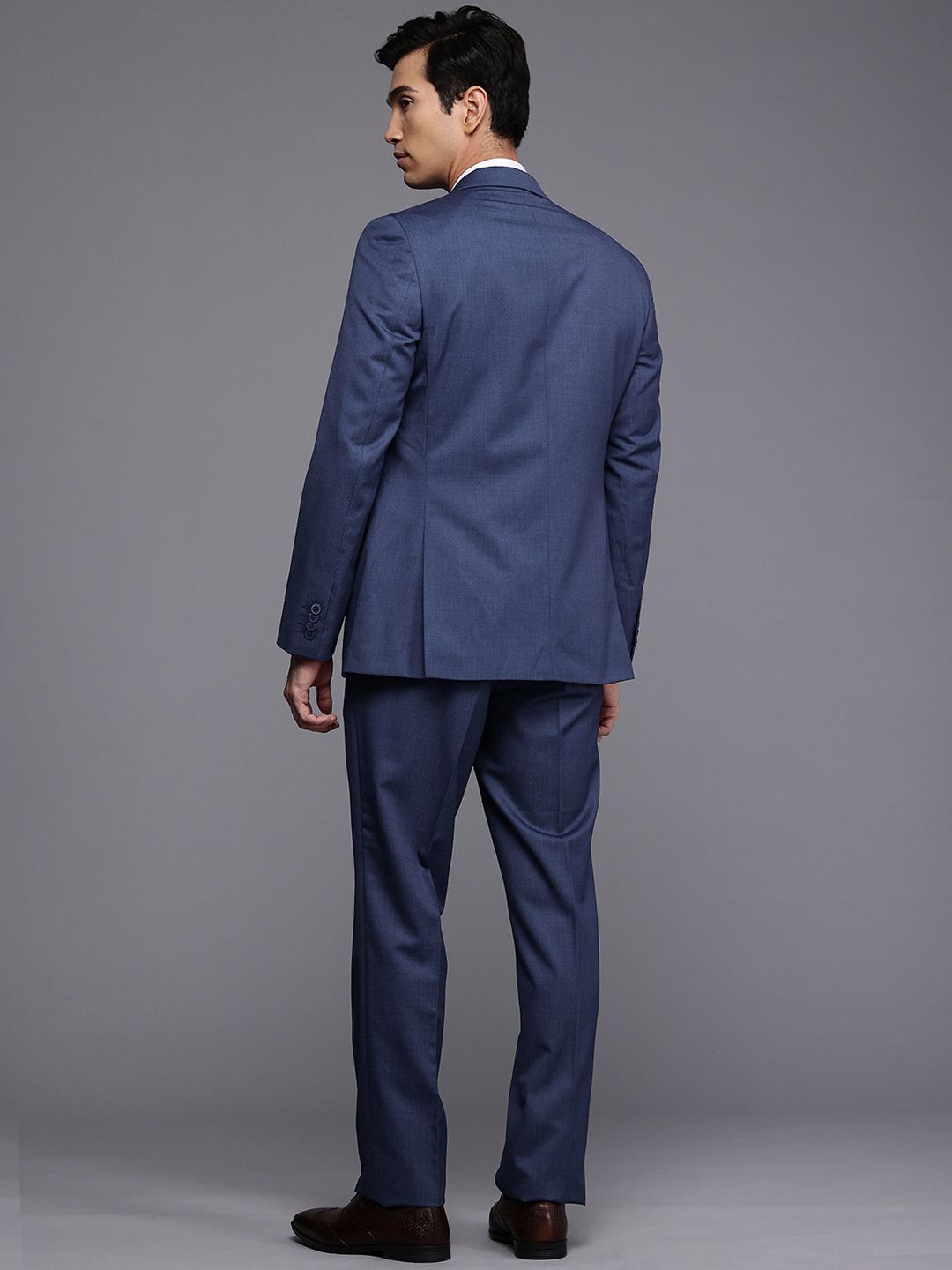 Raymond Self Design Notched Lapel Single-Breasted Formal 2 Piece Suits