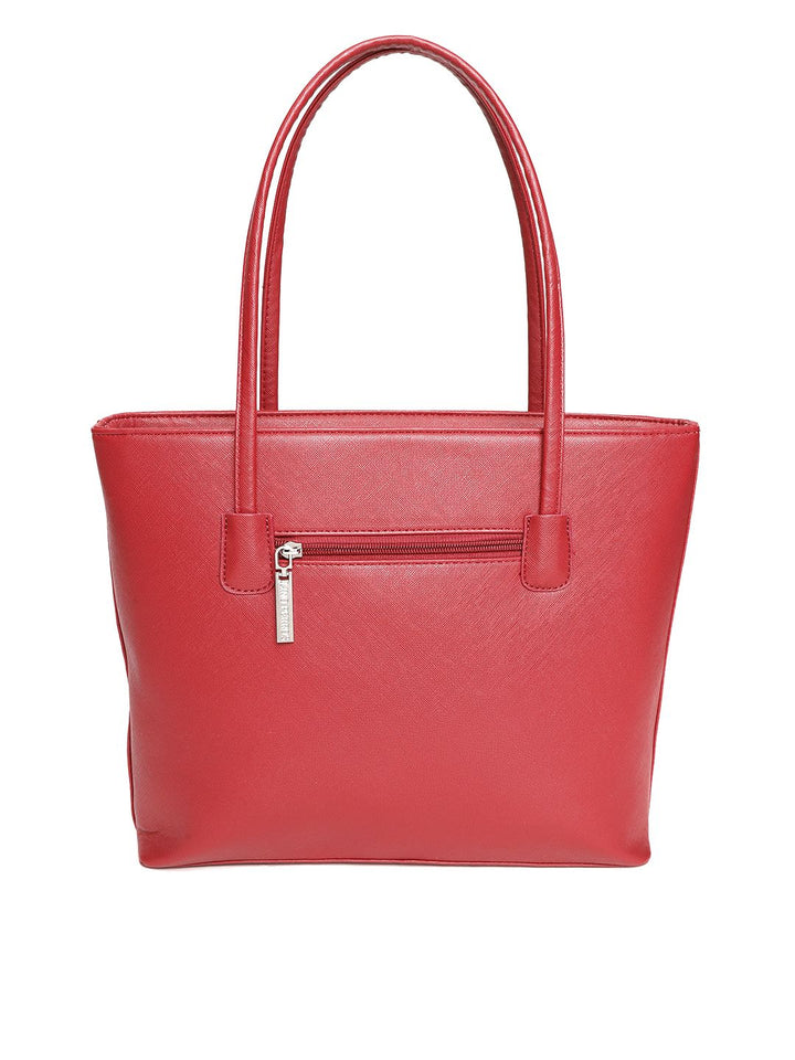 Lino Perros Red Solid Laptop Bag