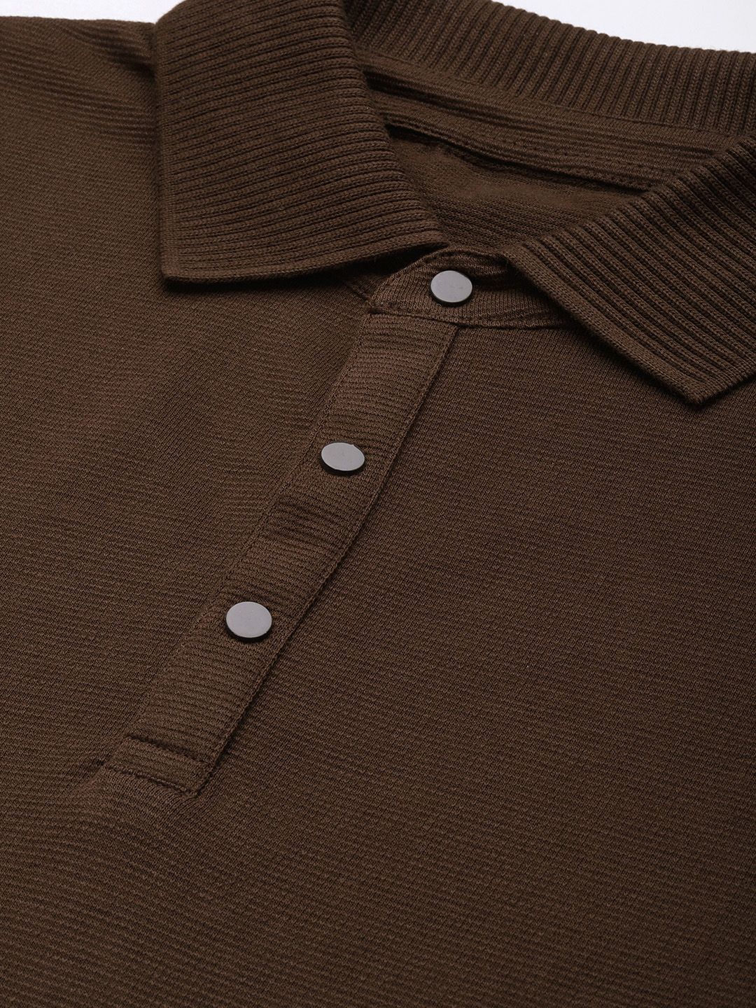 DILLINGER Men Polo Collar Honeycomb Structure T-shirt