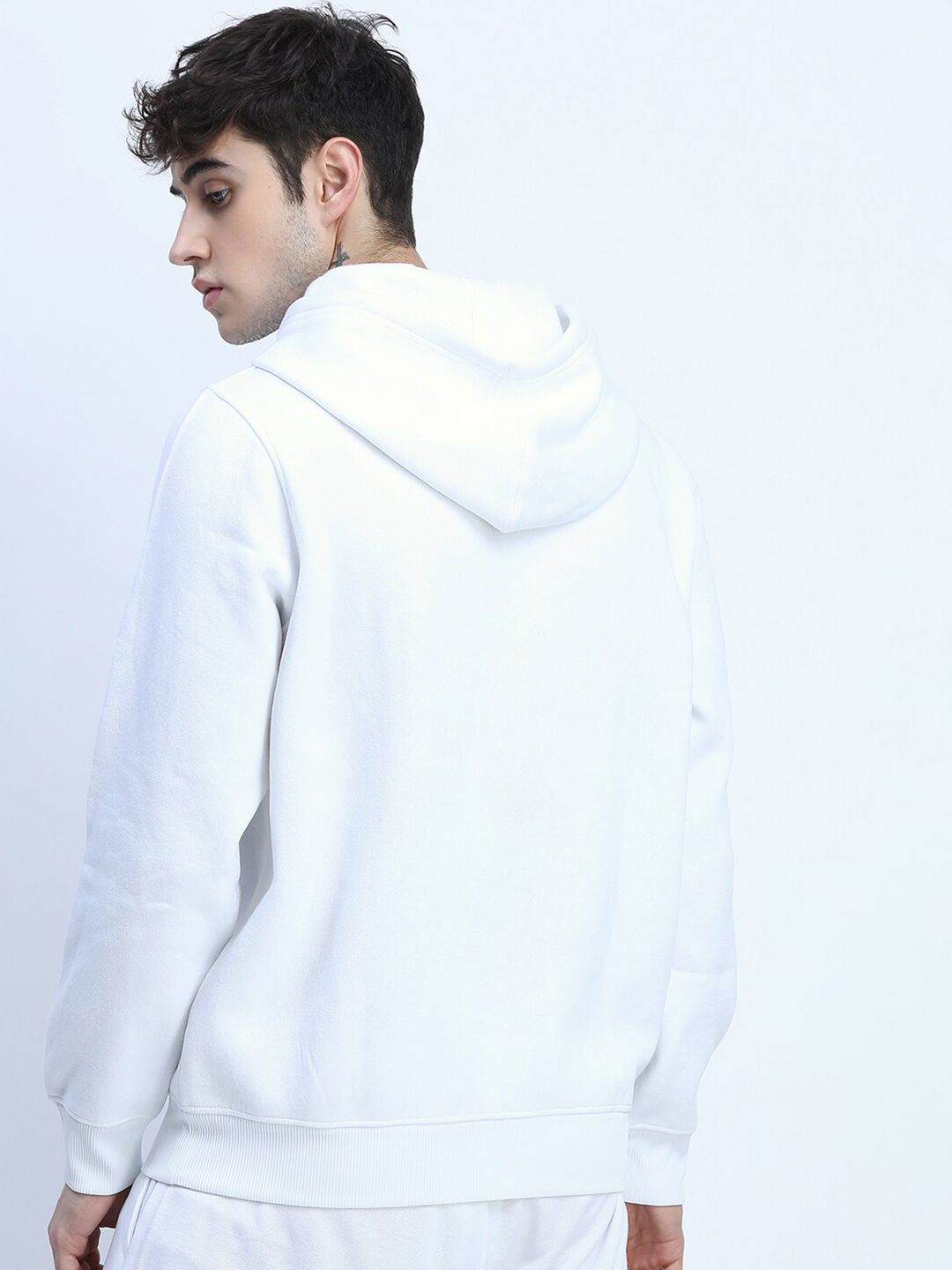 HIGHLANDER Men White Hooded Sweatshirt