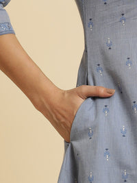 W Ethnic Motifs Printed Pure Cotton Kurta