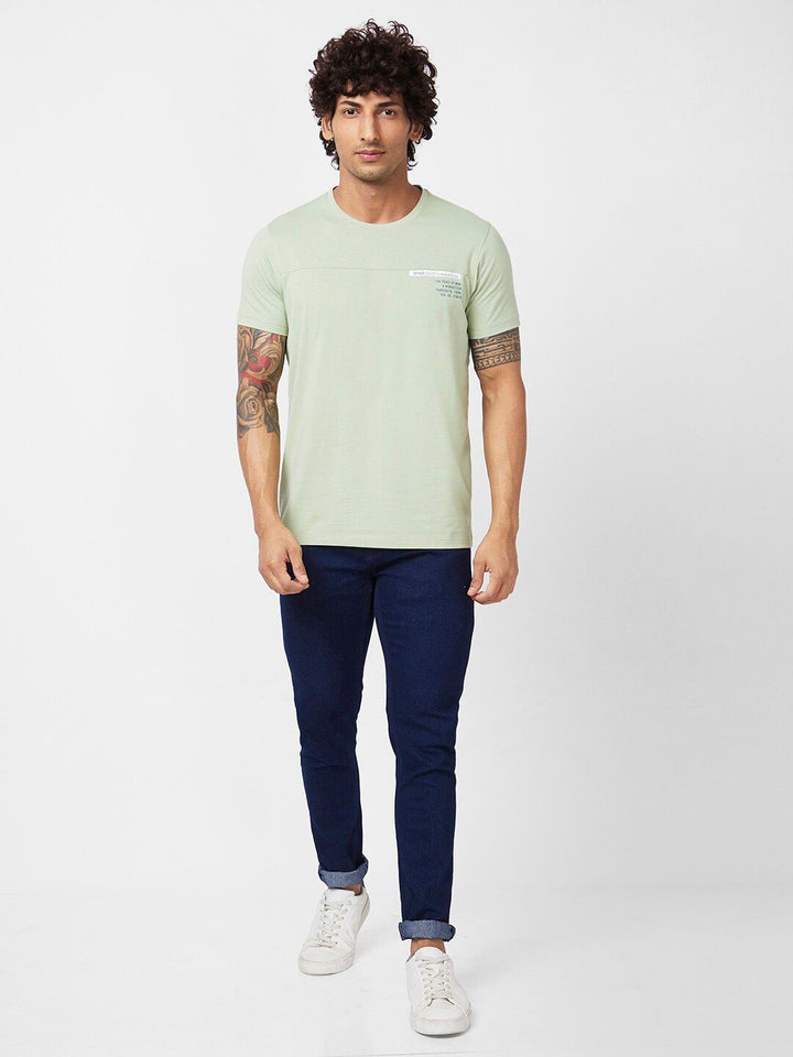 SPYKAR Graphic Printed Slim Fit Cotton T-shirt