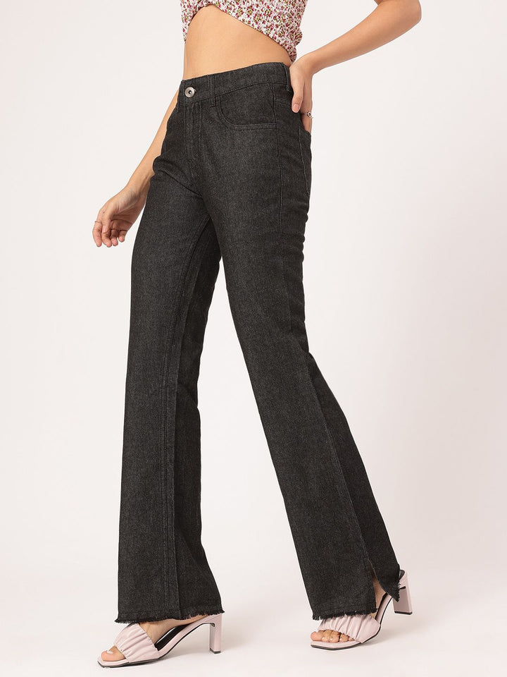 DressBerry Women Sculpted Style Bootcut Jeans with Slits