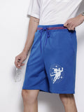 The Indian Garage Co Men Superman Printed Loose Fit Knitted Shorts