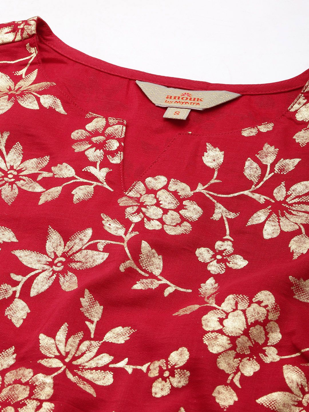 Anouk Indie Floral Printed Kurta With Sharara & With Dupatta