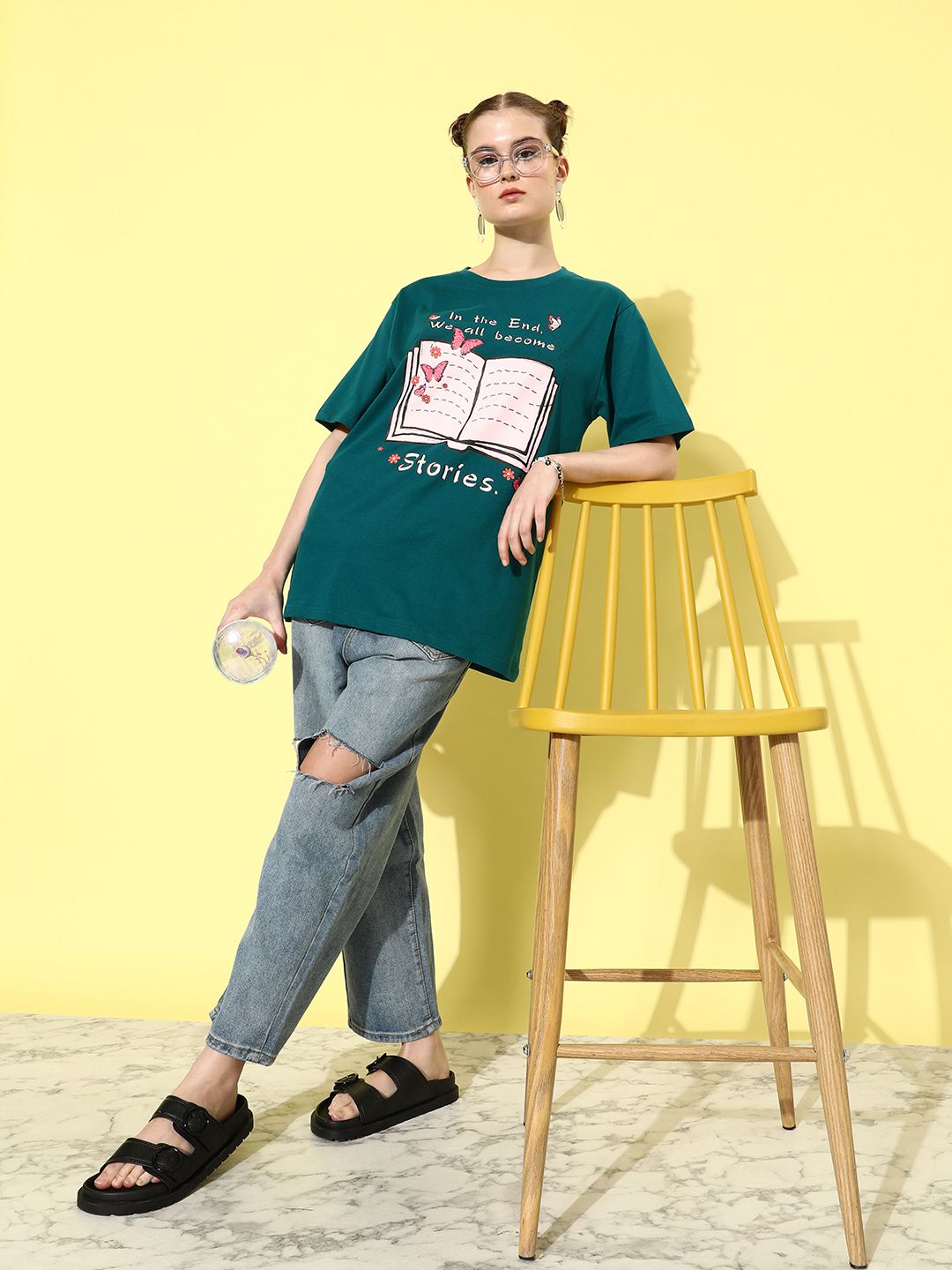 DILLINGER Women Graphic Printed Oversize T-shirt