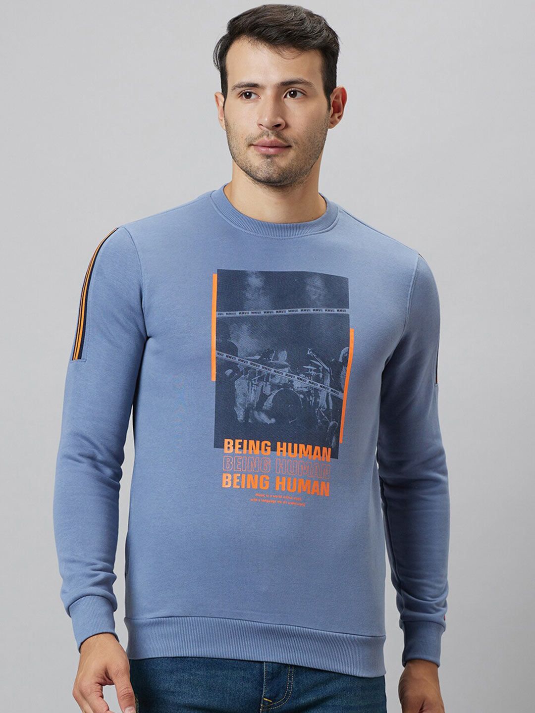 Being Human Graphic Printed Long Sleeves Pullover