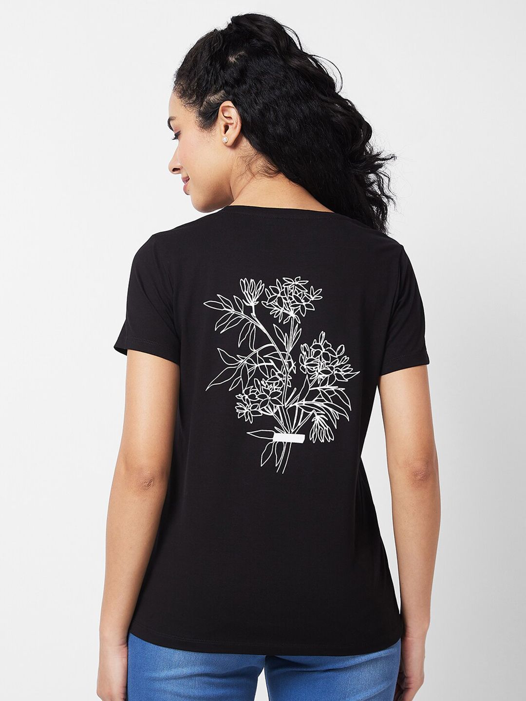 SPYKAR Typography Printed Round Neck Cotton T-shirt