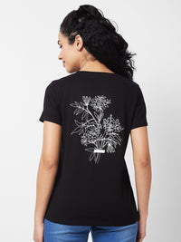 SPYKAR Typography Printed Round Neck Cotton T-shirt