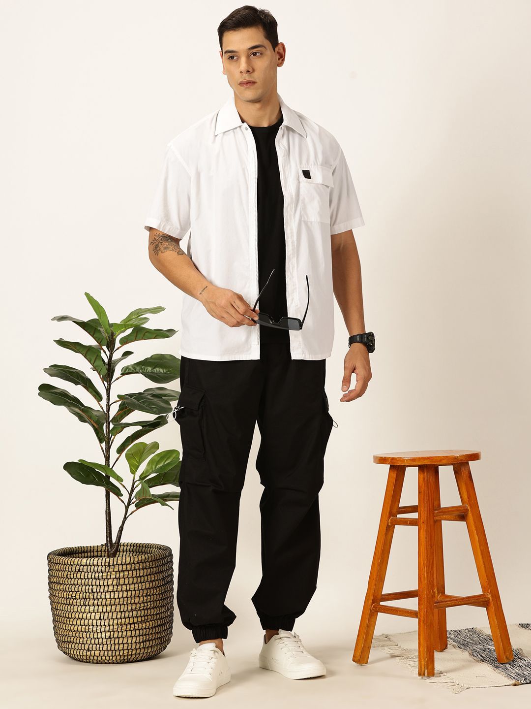 Thomas Scott Men Premium Boxy Pure Cotton Casual Shirt