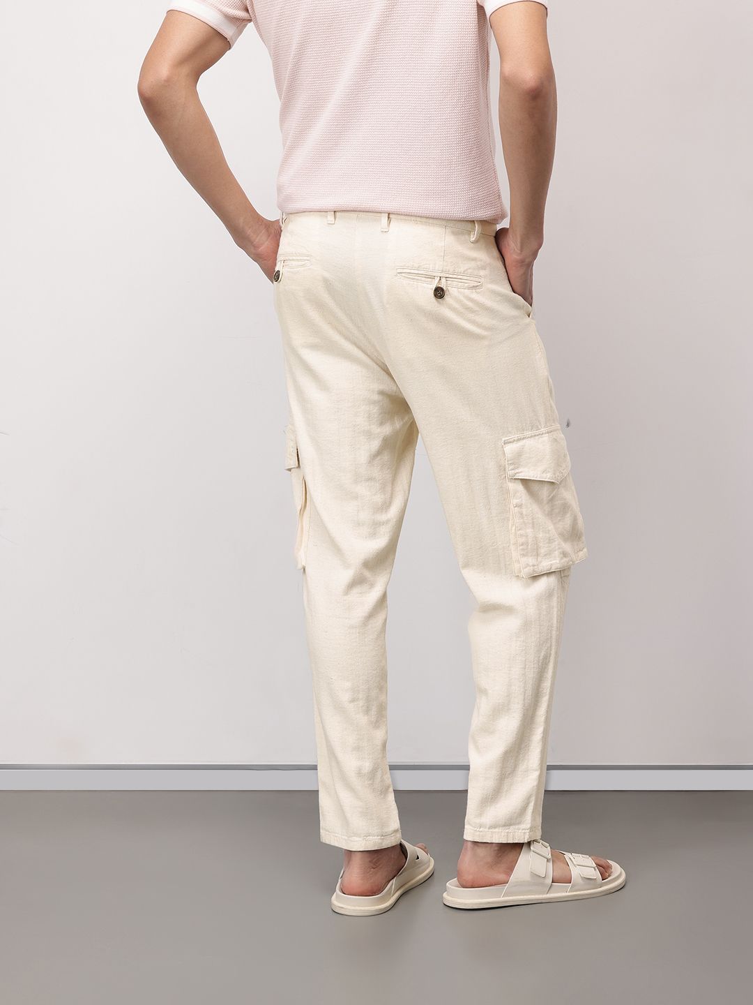 ether Kora Men Cotton Linen Cargos