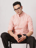 The Indian Garage Co Pure Cotton Band Collar Casual Shirt