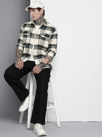 The Indian Garage Co Men Regular Fit Checkered Double Flap Casual Shirt