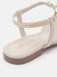 Lino Perros Women Studded T-Strap Flats