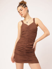 DressBerry Fusion Flair Dobby Diva Ruched Mini Dress