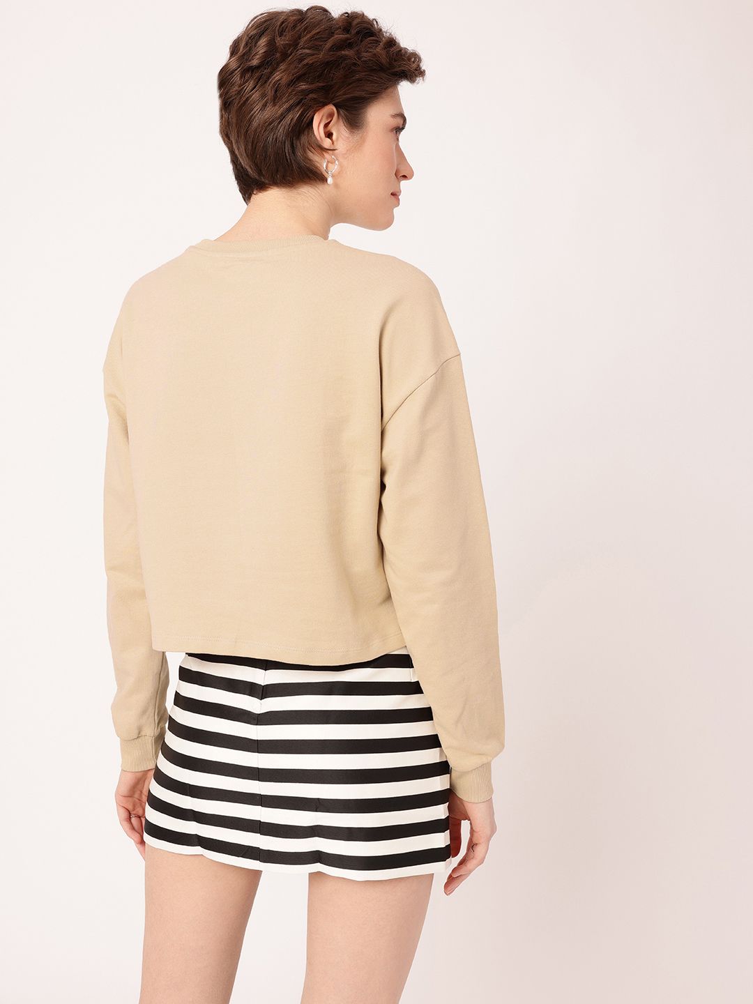 DressBerry Embellished Cotton Terry Relaxed Fit Sweatshirt