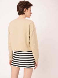 DressBerry Embellished Cotton Terry Relaxed Fit Sweatshirt