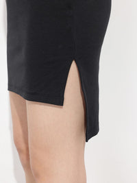 DressBerry Obsidian Obsessed High-Low Knit Bodycon Dress
