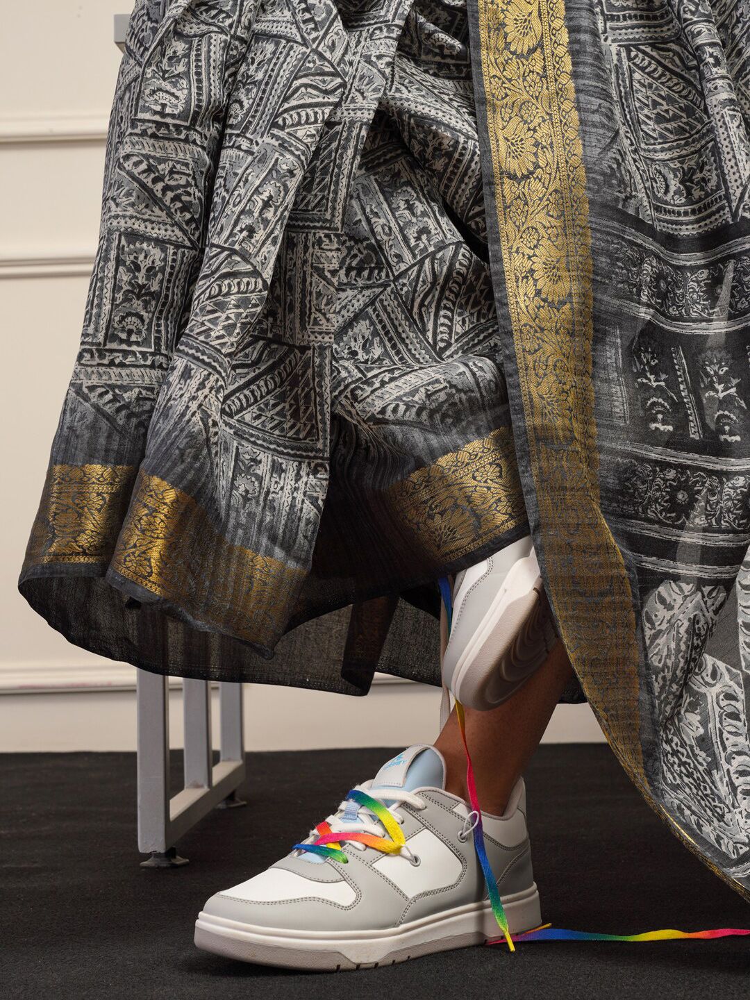 Tikhi Imli Polycotton Printed Ready to Wear Saree