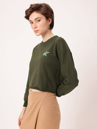 DressBerry Cotton Terry Relaxed Fit Sweatshirt