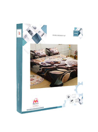 Myntra Elegant Homes Black & Brown 400 TC Cadar Katil King dengan 2 Sarung Bantal