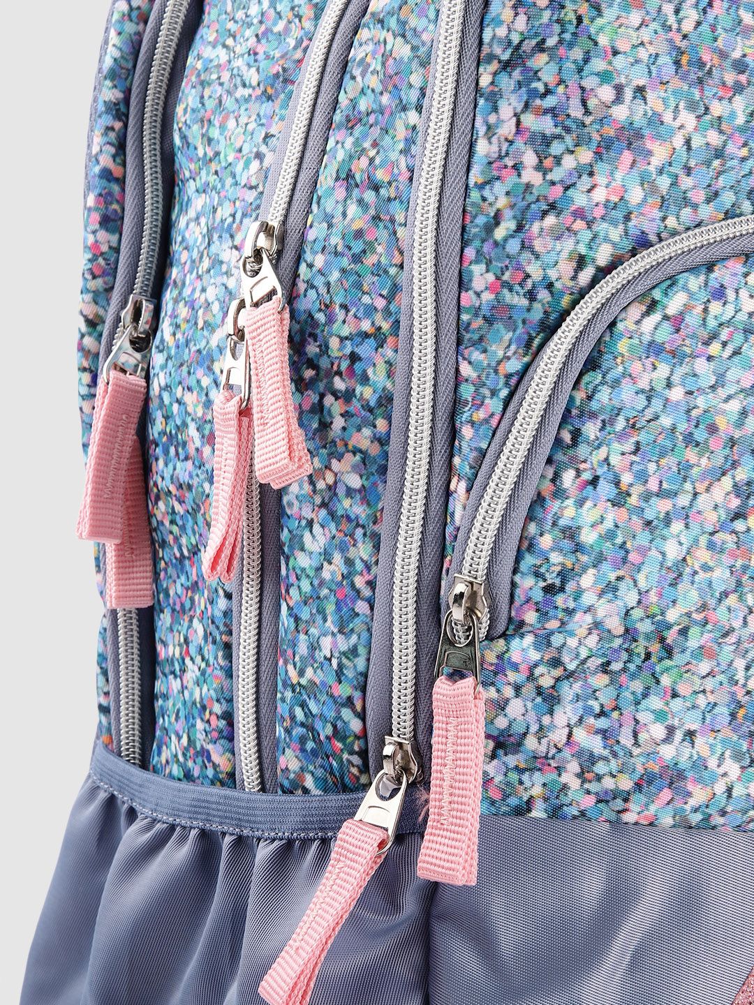 Gear Kids Abstract Printed Laptop Backpack with Glittery Effect -32L