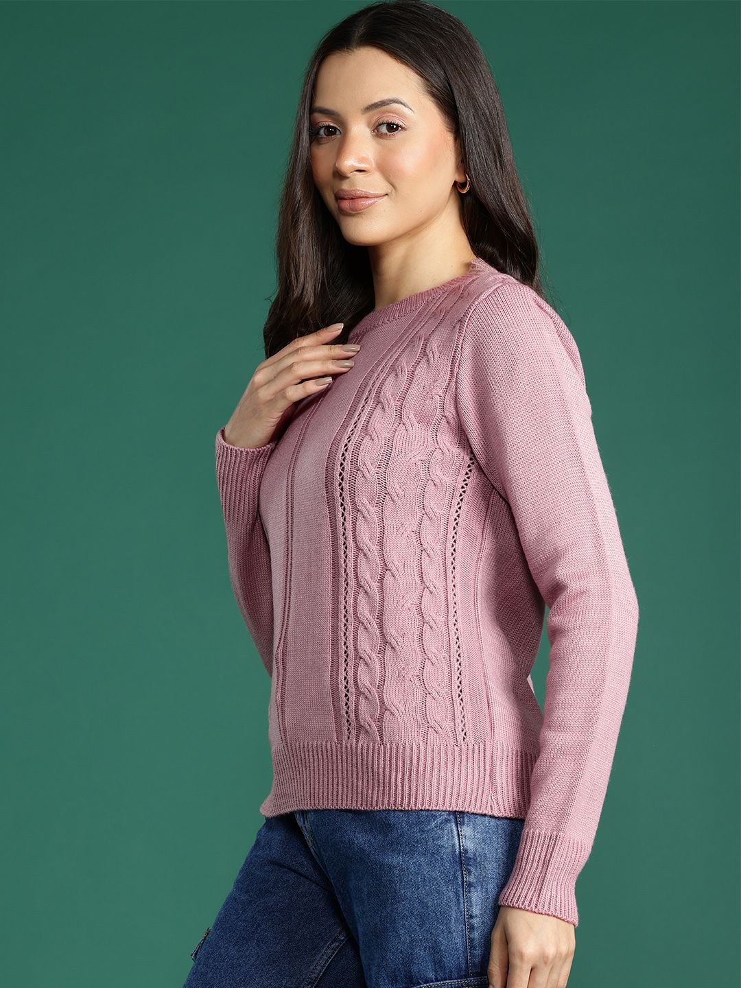 DressBerry Acrylic Ribbed Pullover