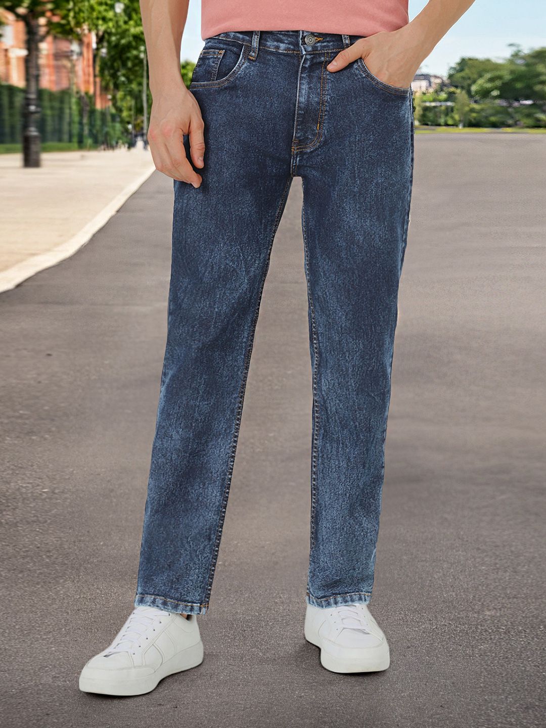 Urbano Fashion Men Heavy Wash Clean Look Stretchable Jeans
