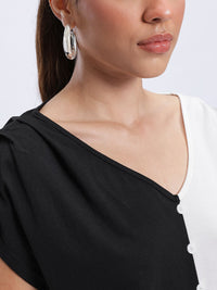 DressBerry Colourblocked Extended Sleeves Shirt Style Top