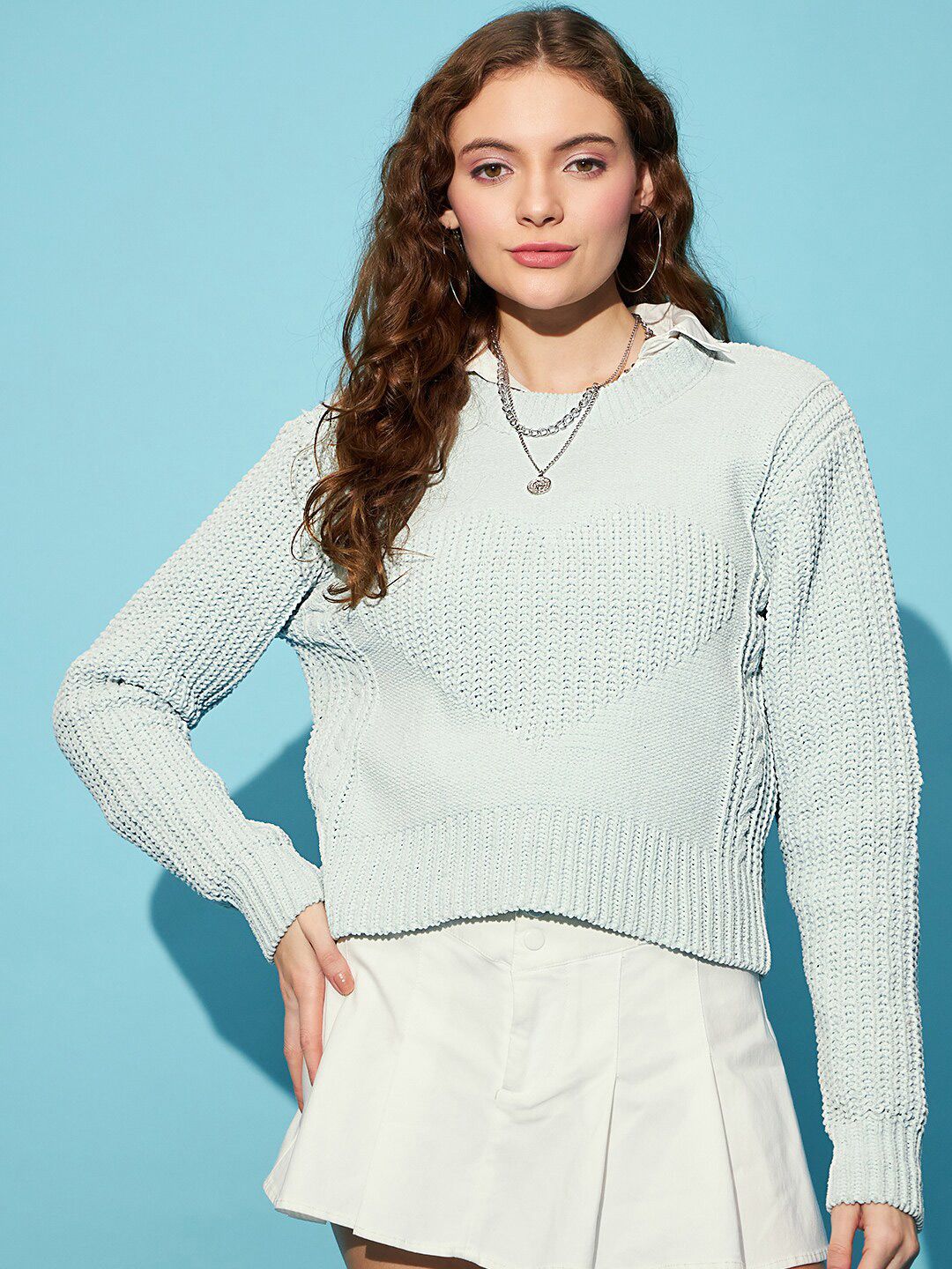 STREET 9 Ribbed Acrylic Pullover