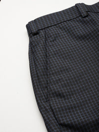 Park Avenue Men Checker Printed Formal Trousers