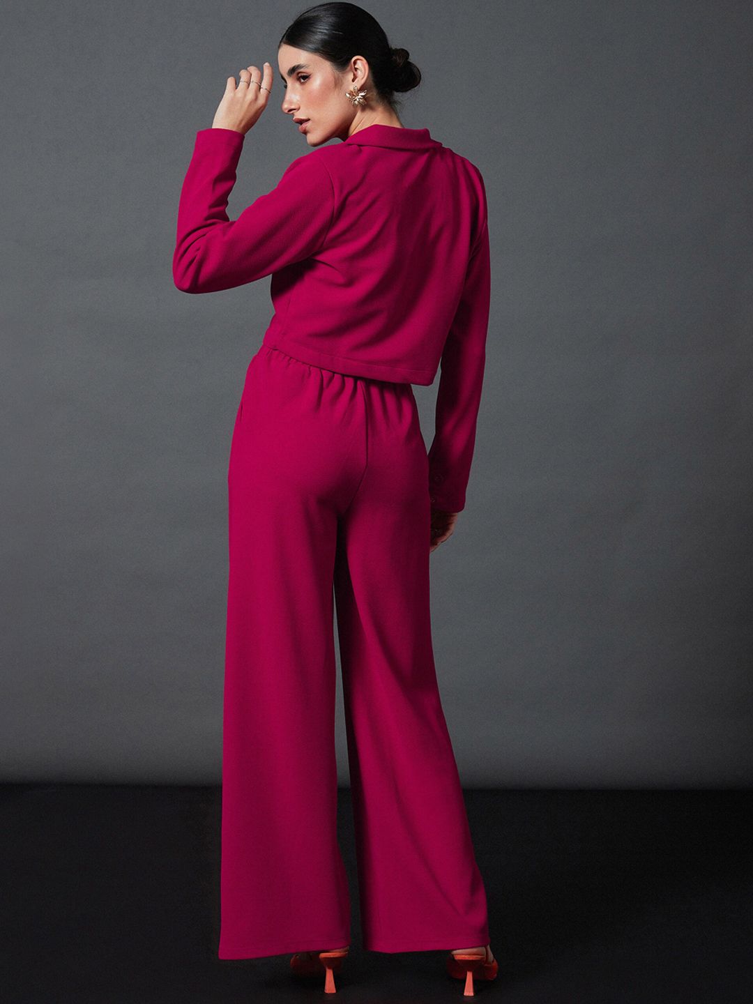 SASSAFRAS worklyf Crop Blazer With Palazzos