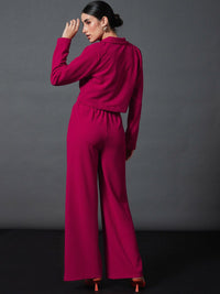 SASSAFRAS worklyf Crop Blazer With Palazzos