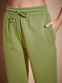 SASSAFRAS BASICS Women Relaxed Fit Mid-Rise Fleece Joggers