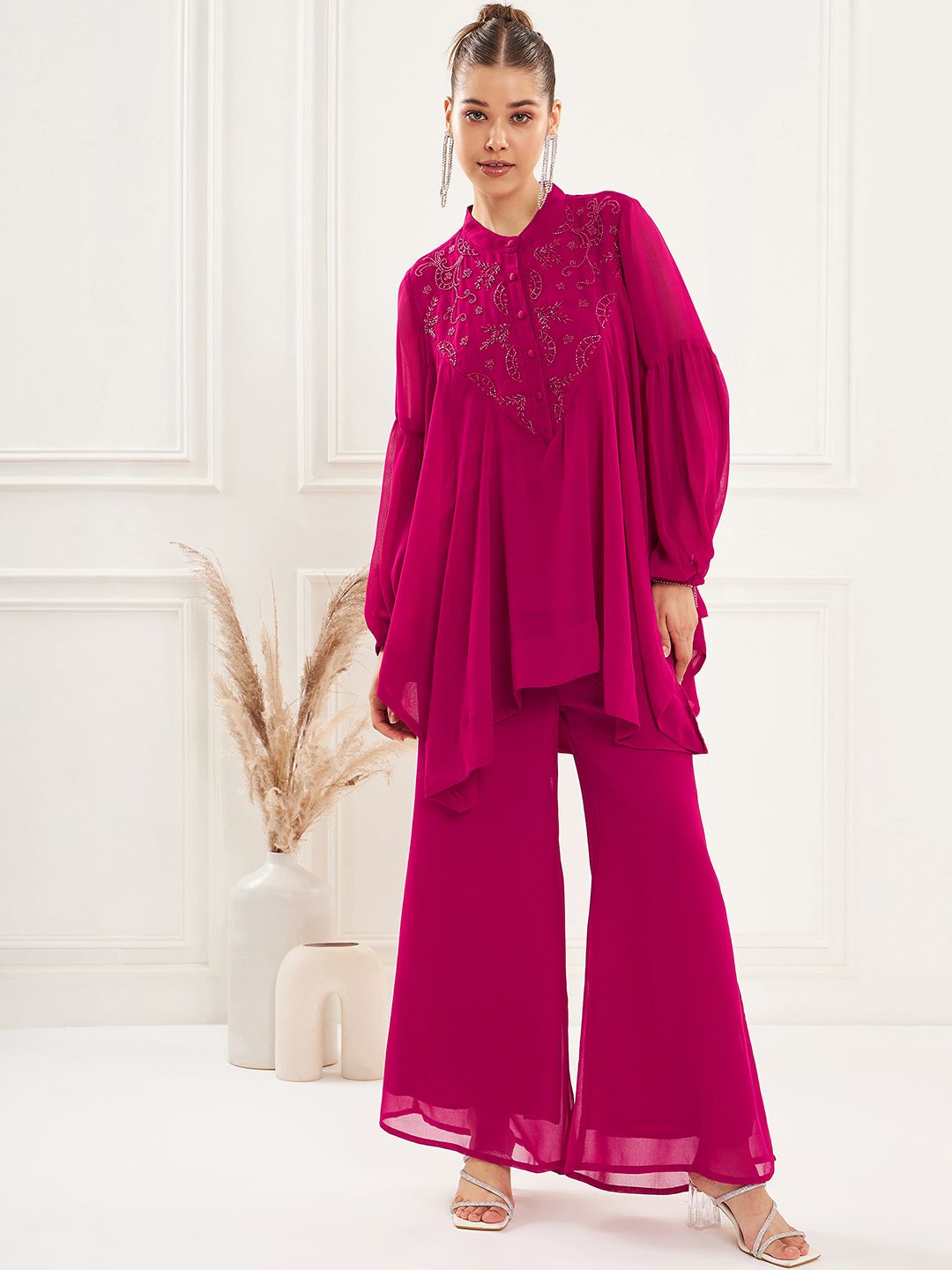 Antheaa Embellished Georgette Co-Ords Set