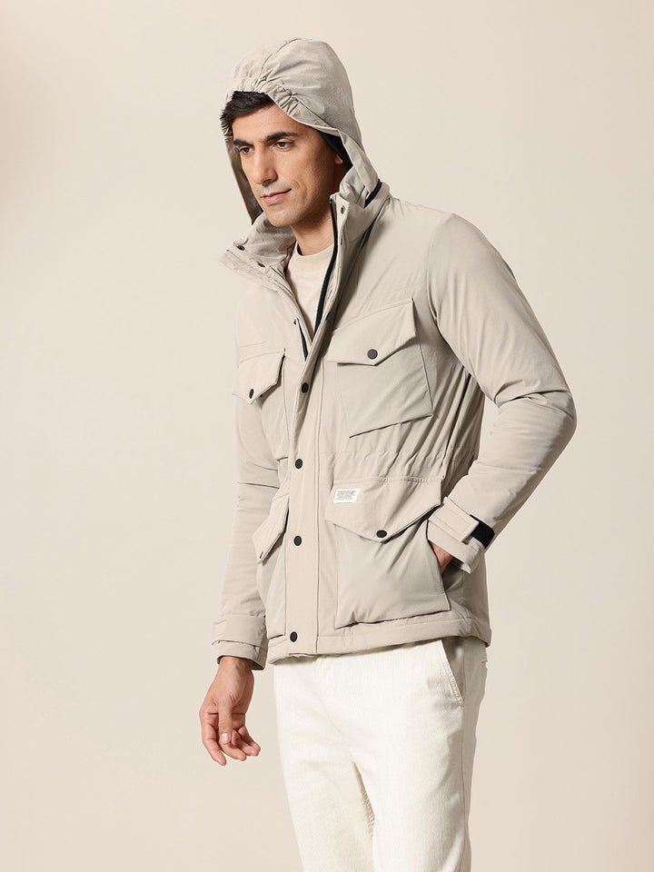 Mr Bowerbird Tailored Fit Hooded Padded Jacket