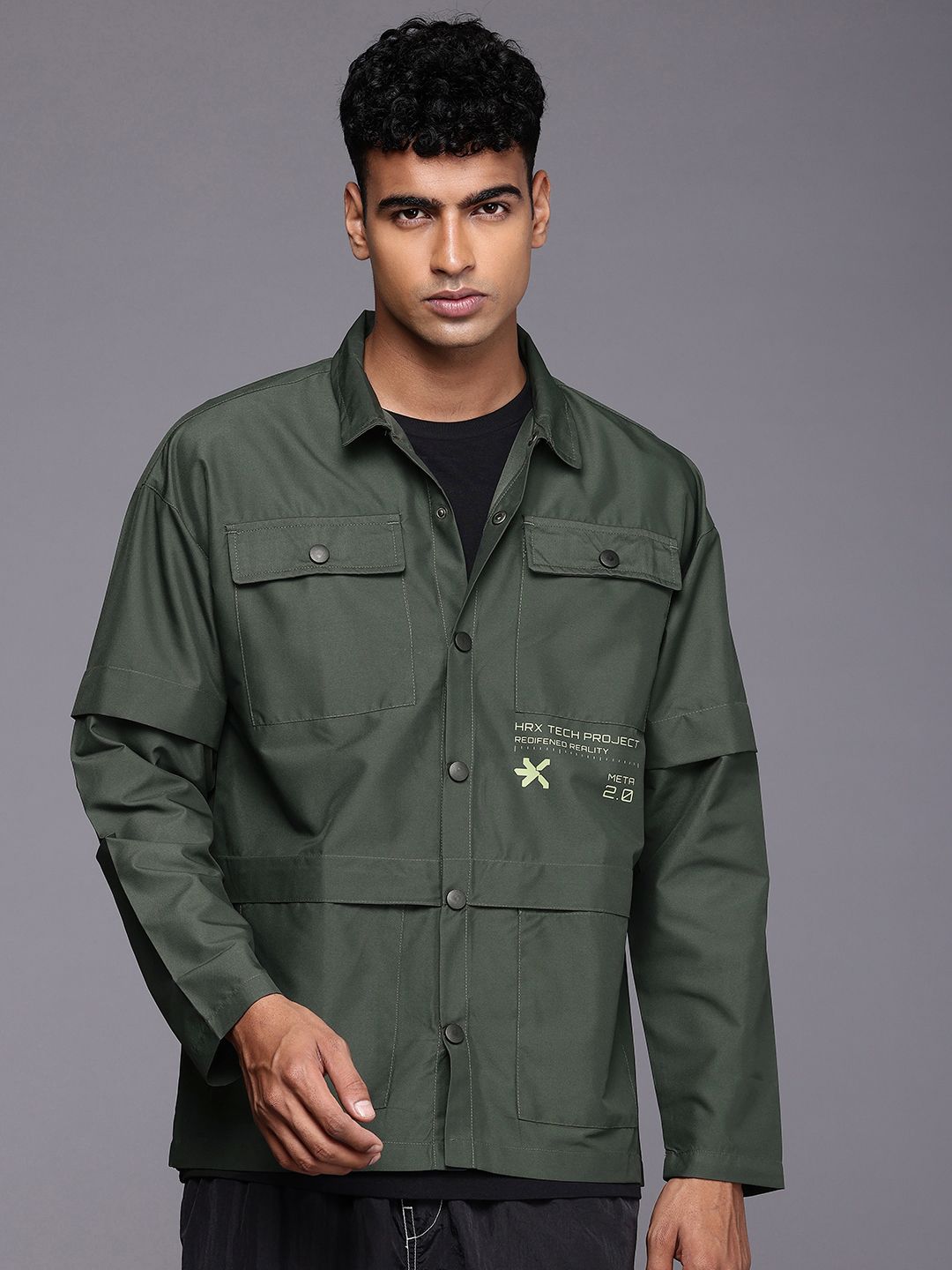 HRX by Hrithik Roshan Rapid-Dry NATURETHERAPY Outdoor Sporty Jacket