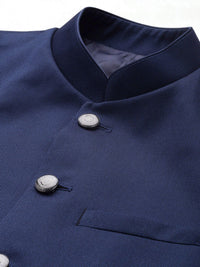 Raymond Contemporary Fit Mandarin Collar Party Wear Blazer & Trouser