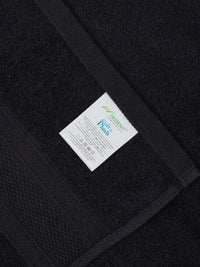 MYTRIDENT Unisex Set of 4 Black 500GSM Cotton Bath Towel