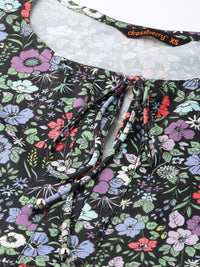DressBerry DressBerry Live Simply Floral Printed Gathered A-Line Mini Dress