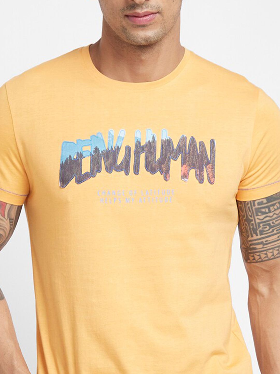 Being Human Typography Printed Round Neck T-shirt