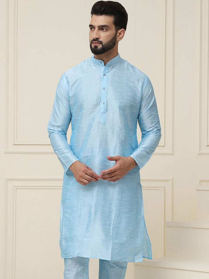 SOJANYA Men Silk Blend Jacquard Kurta