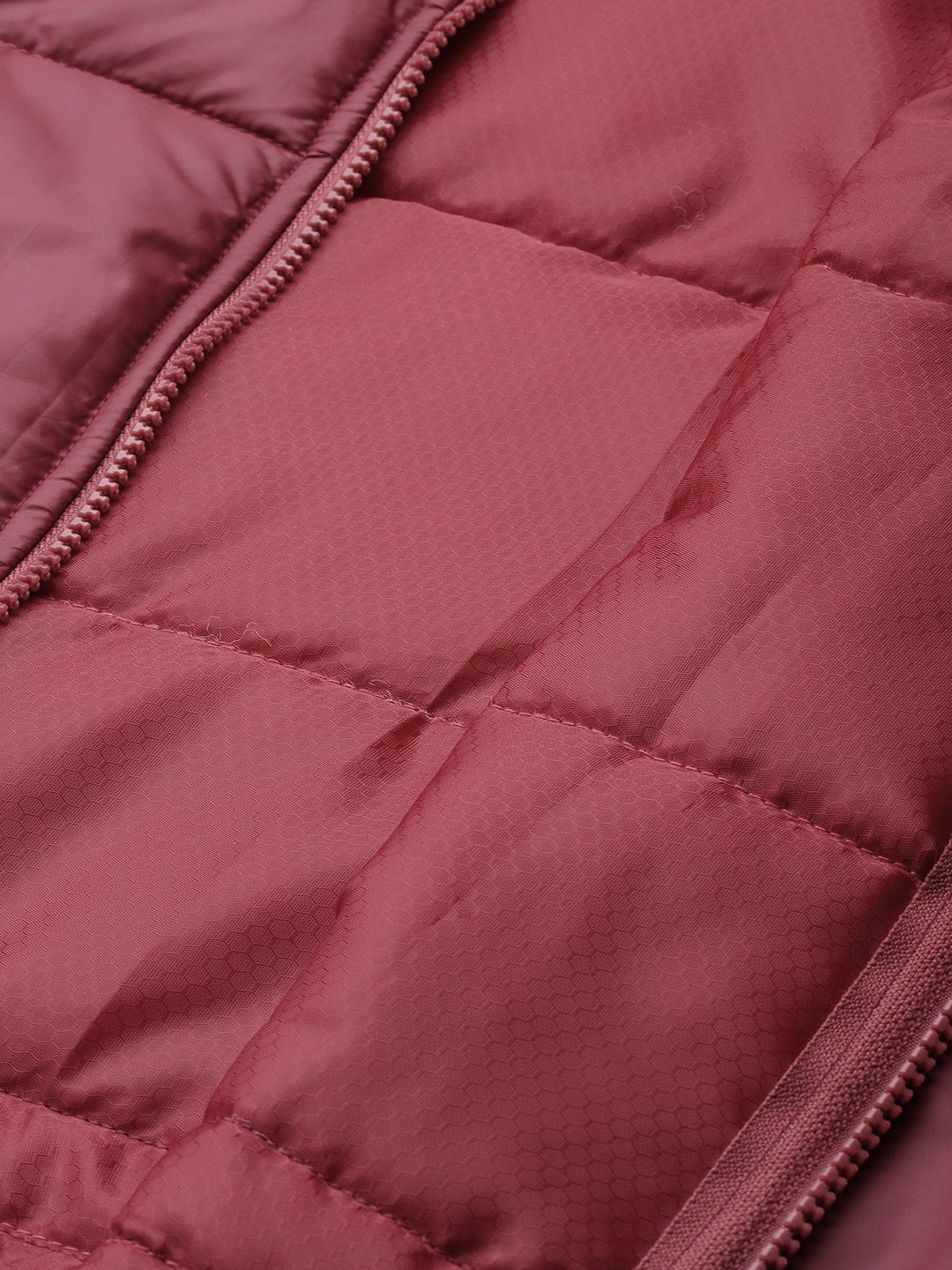 SASSAFRAS Women Maroon Solid Padded Jacket